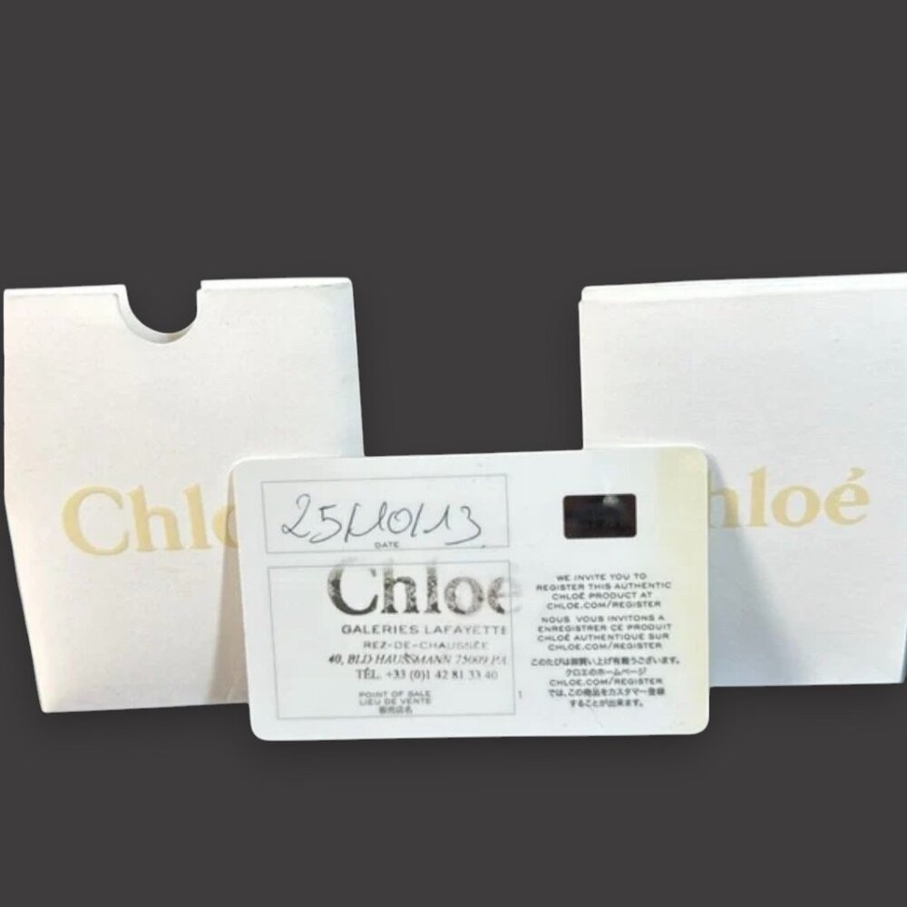 Chloe Blue and Black Leather Satchel - Picture 12 of 16